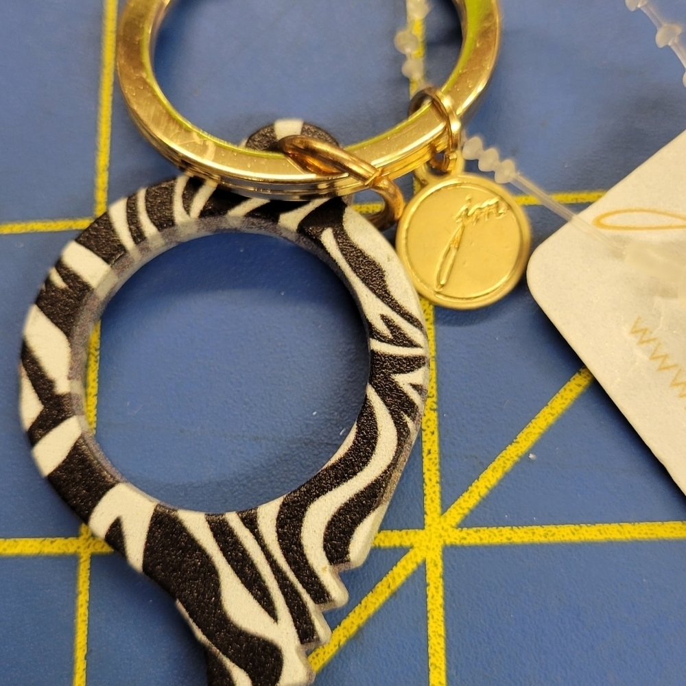 Jane Marie Zebra Touchless Keyring - Picture 2 of 2